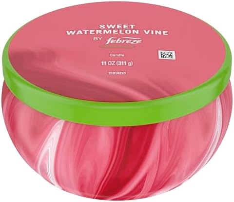 Febreze Scented Candle, Sweet Watermelon Vine Scent, 11 oz 4 Wick Candle, Single Pack - Image 6