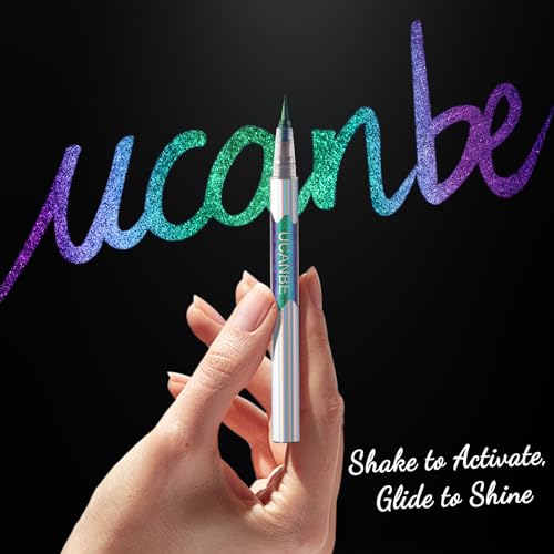 UCANBE 4PCS Chameleon Liquid Eyeliner, Multichrome Metallic Color Shift Eye Liner, Waterproof Glitter Eyeliner with Soft Fine Tip for Long-lasting Multi-Dimensional Eye Looks - Image 8