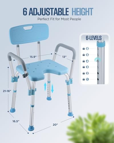 Shower Chair for Inside Shower, U-Shape Shower Bench for Elderly and Disabled Heavy Duty Shower Seat - Image 2