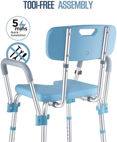 Shower Chair for Inside Shower, U-Shape Shower Bench for Elderly and Disabled Heavy Duty Shower Seat - Image 3
