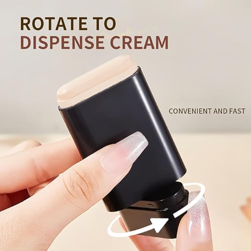 2 In 1- Luxury Anti-Wrinkle Foundation Stick, Korea Flawless Eraser Foundation Stick With Brush, Double Head Foundation Make-Up Stick, Multi-use Foundation Stick Makeup (Brilliant White-01) - Image 5