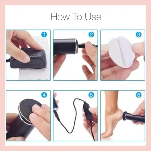 Dermave Electric Foot Callus Remover, Pain-Free Electric Foot File Callus Remover for Feet Professional Adjustable Speed, 360 Rotation with 60pcs Sanding Discs, Gentle and Not Hurt Feet (Gold) - Image 7