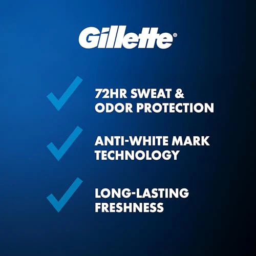 Gillette Clinical Antiperspirant and Deodorant for Men, 72hr Sweat & Odor Protection, Long Lasting Freshness, Anti-White Mark Technology, Clear Gel, Power Rush Scent, 2.6 oz - Image 2