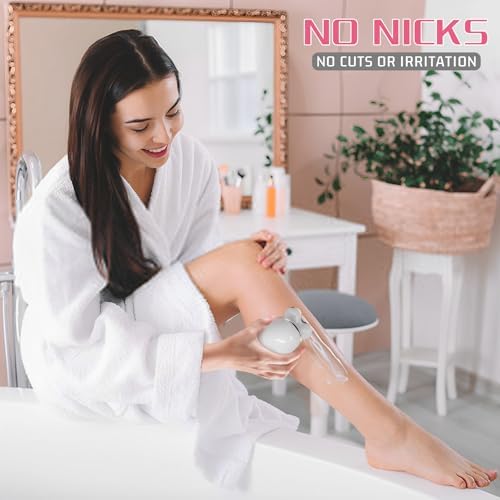 Electric Razors for Women: Rechargeable Shaver with Detachable Head - 5D Wet and Dry Lady Hair Remover for Legs and Hand (Gold) - Image 6