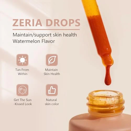 Zeria Sunless Tanning Drops, Drops to Naturally Boost Melanin, Enhancing Your Natural Skin Tone for a Genuine, Without the Sun Damage(1 Pack) - Image 4