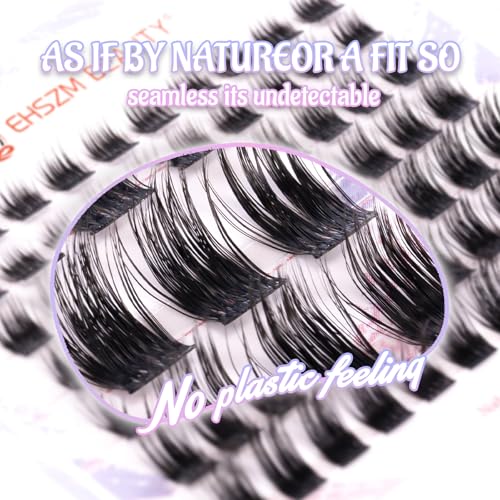 Upgraded,Natural Eyelash Clusters C Curl 8-14mm, Cluster Eyelash extensions Wispy with No Plastic Feel,Ultra-Soft Individual Lashes with Thin Band, long-lasting and New Comfort - Classic Style - Image 2