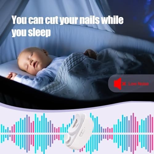 Electric Nail Clippers for Seniors, 2025 Upgrade 3 in 1 Automatic Electric Nail Clipper with Polishing, Baby Nail Trimmer Electric Electric Nail Clipper for Adults Seniors (White) - Image 4