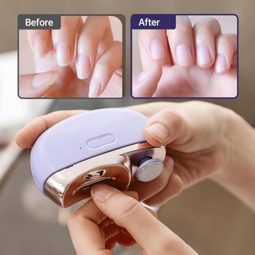 Electric Nail Clippers for Seniors, 2025 Upgrade 3 in 1 Automatic Electric Nail Clipper with Polishing, Baby Nail Trimmer Electric Electric Nail Clipper for Adults Seniors (White) - Image 5