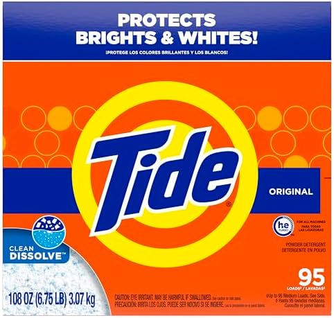 Tide Powder Laundry Detergent, Original Scent, 95 Loads, 108 oz - Image 9