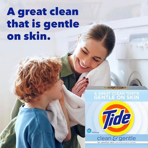 Tide Clean and Gentle Powder Laundry Detergent, Unscented, 68 Loads, 77 oz - Image 2
