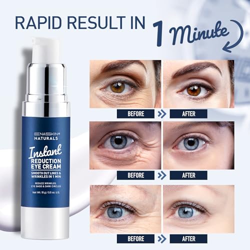 Enaskin Naturals Instant Anti Wrinkle Eye Cream: Rapid Temporay Eye Tightener for Dark Circles, Fine Lines and Puffiness in 60s, Anti Aging Under Eye Cream for Fine Lines and Eye Bags - Image 3