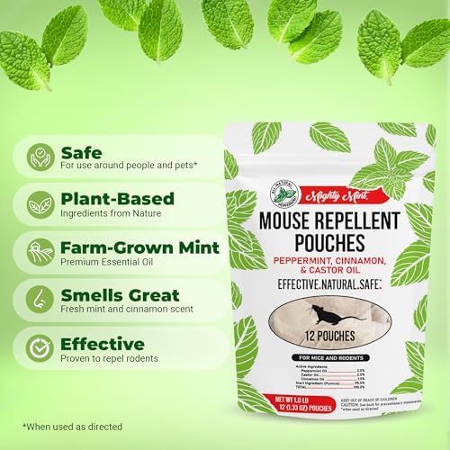 Mighty Mint Mouse Repellent Pouches & Rodent Repellent Spray Bundle - Image 6