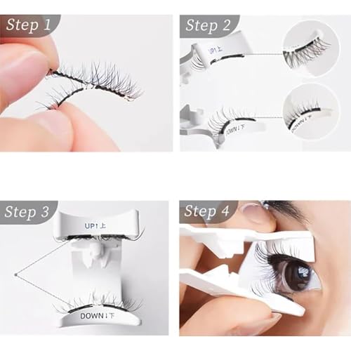 Ginani Lashes, Ginani Magnetic Lashes, Magnetic Eyelashes, Magnetic Lashes with Applicator, Reusable Magnetic Eyelashes, Magnetic Eyelashes Natural Look (Bushy) - Image 2