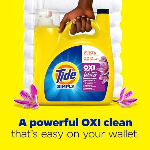 Tide Simply Oxi Boost + Febreze Odor Defense, 162 fl oz, 115 Loads, Tough on Stains and Odors, Febreze Sunny Breeze Scent - Image 2