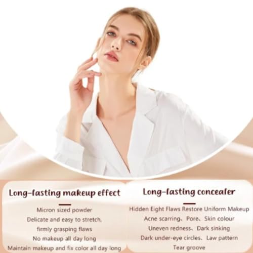 Colored Clay CC Undereye Corrector, Color Corrector for Dark Circles with Brush, Conceal & Brighten Dark Circles, Under Eye Hydrating Concealer (Natural, 1) - Image 3