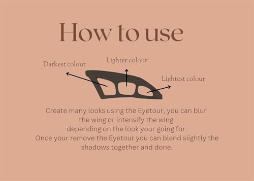 Reusable Eyeshadow Stencils Tool for Eyes 2025 Eyetour Your Glam Bestie Cat Eyeliner Stencils Guide Eyeshadow Shield Eyes Tour Liner Wing Eye Shadow Makeup Tape Hooded Eye Stickers Helper Tool (2PCS) - Image 4