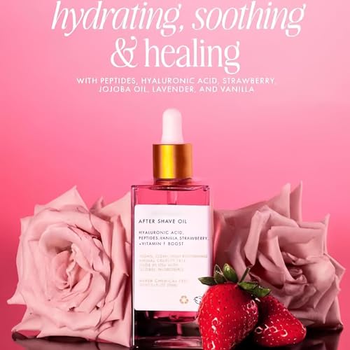 Strawberry Vanilla After Shave Oil, Women for Smooth Skin, Soft Serve After Shave Oil, After Shave Oil Strawberry, Soft Serve After Shave Oil, Prevent Ingrown Hairs & Dryness - Image 4