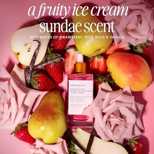 Strawberry Vanilla After Shave Oil, Women for Smooth Skin, Soft Serve After Shave Oil, After Shave Oil Strawberry, Soft Serve After Shave Oil, Prevent Ingrown Hairs & Dryness - Image 5