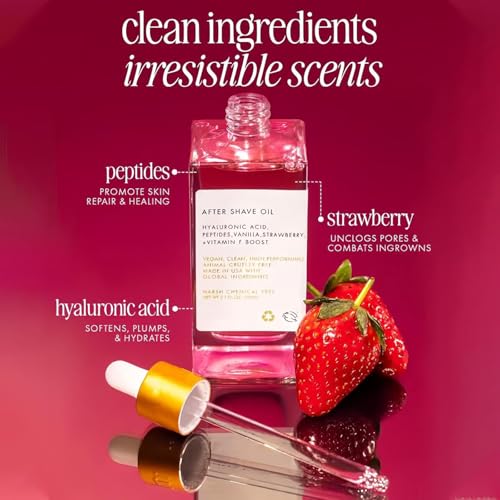 Strawberry Vanilla After Shave Oil, Women for Smooth Skin, Soft Serve After Shave Oil, After Shave Oil Strawberry, Soft Serve After Shave Oil, Prevent Ingrown Hairs & Dryness - Image 6