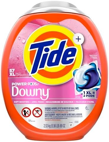 Tide Power PODs + Downy Laundry Detergent Pods, 57 Count, Soft Boosters + April Fresh - Image 10