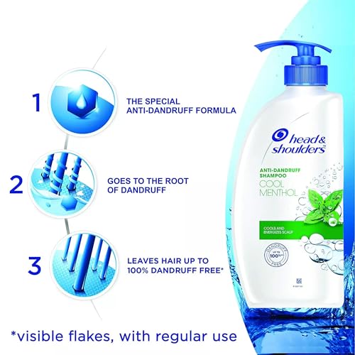 Head & Shoulders Anti Dandruff Shampoo, 2 Pack, Cool Menthol Scent Refreshes and Cleanses Scalp, Daily Use For all Hair Types, 22 oz Pump Bottles - Image 4
