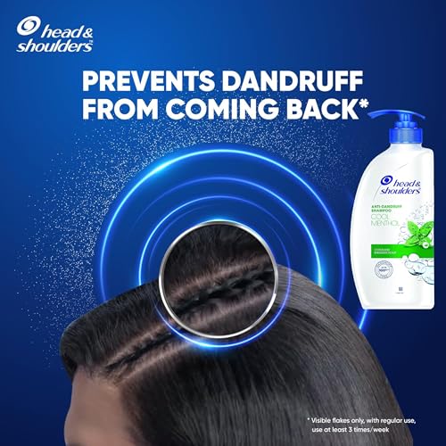 Head & Shoulders Anti Dandruff Shampoo, 2 Pack, Cool Menthol Scent Refreshes and Cleanses Scalp, Daily Use For all Hair Types, 22 oz Pump Bottles - Image 5