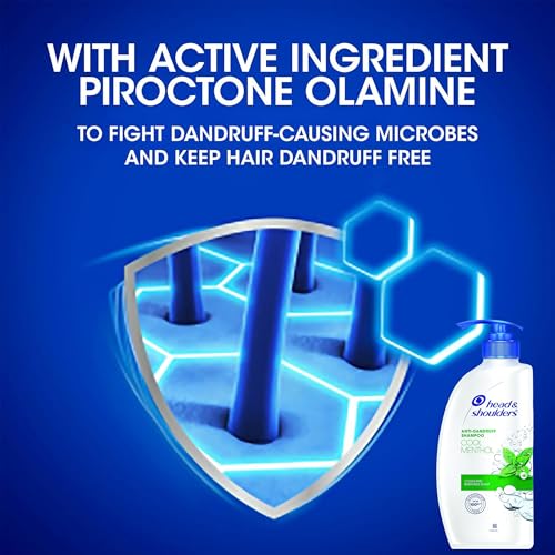 Head & Shoulders Anti Dandruff Shampoo, 2 Pack, Cool Menthol Scent Refreshes and Cleanses Scalp, Daily Use For all Hair Types, 22 oz Pump Bottles - Image 6