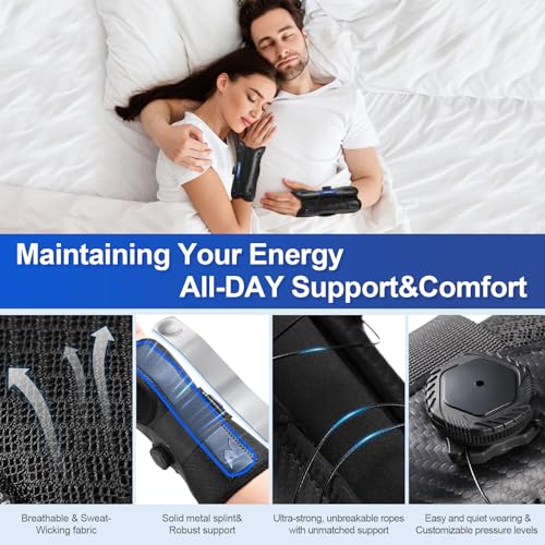 NEENCA Carpal Tunnel Wrist Brace for Night Support,Knob Adjustable Hand Brace for Tendonitis,Arthritis Pain,Sprain,Wrist Splint Support with Sleeves for Women&Men. (Right Hand, Small) - Image 4