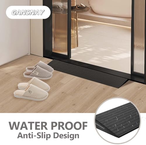 Threshold Ramp for Doorways 1.2" Rise- Odorless Indoor Entry Ramp- Non-Slip& Cuttable Handicap Ramp for Wheelchairs, Robot Vacuum Cleaners, Scooters, Strollers- Black- 1.2″Rise (31.5″×7.1″) - Image 5