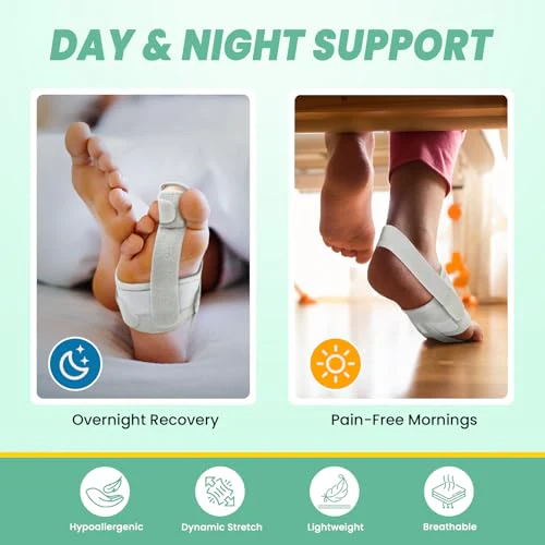 Hammer Toe Straightener Corrector for Women & Men, Non-Slip Toe Splint with Aluminum Plate for Hammer, Curled, Crooked Toes, Pain Relief, Broken Support (1 Compression Foot Wrap & 1 Strap, Gray) - Image 6