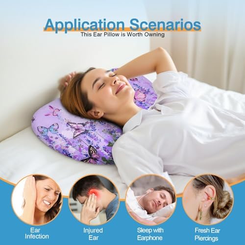Ear Piercing Pillow for Side Sleepers Pillows with Holes for Ear Pain,Donut Pillow for Ear Side Sleeping Pillow for Adults CNH Ear Pain Relief Pressure Sores Ear Pillow with Hole in Center - Image 6