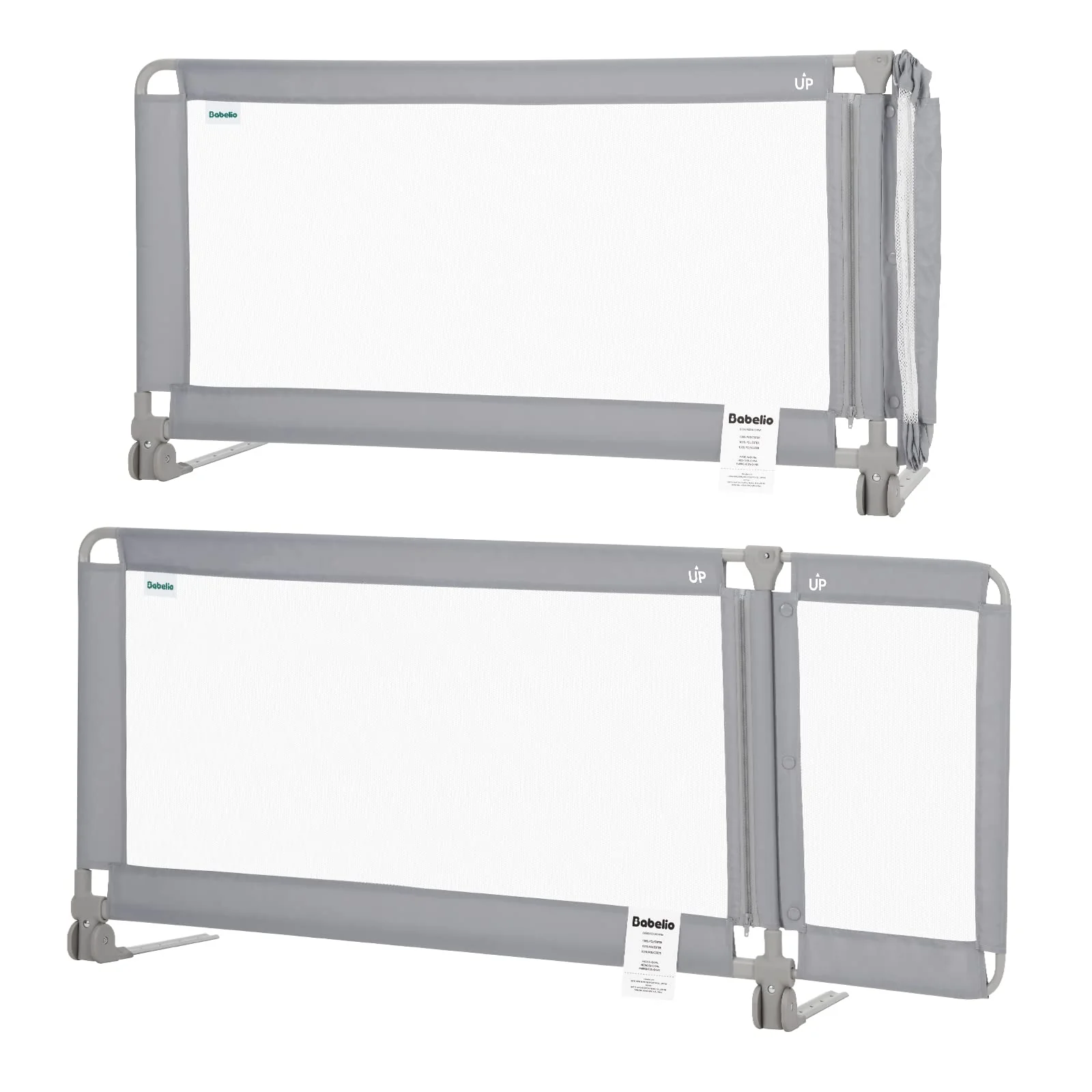 BABELIO Toddler Bed Rails, Guardian 39"-51" Extendable Guard for Toddlers, Kids & Elderly Adults, 22.5" Tall Baby Side Rails Crib Twin/Queen/Full/King Size, CPSIA Certified (Gray) - Image 5