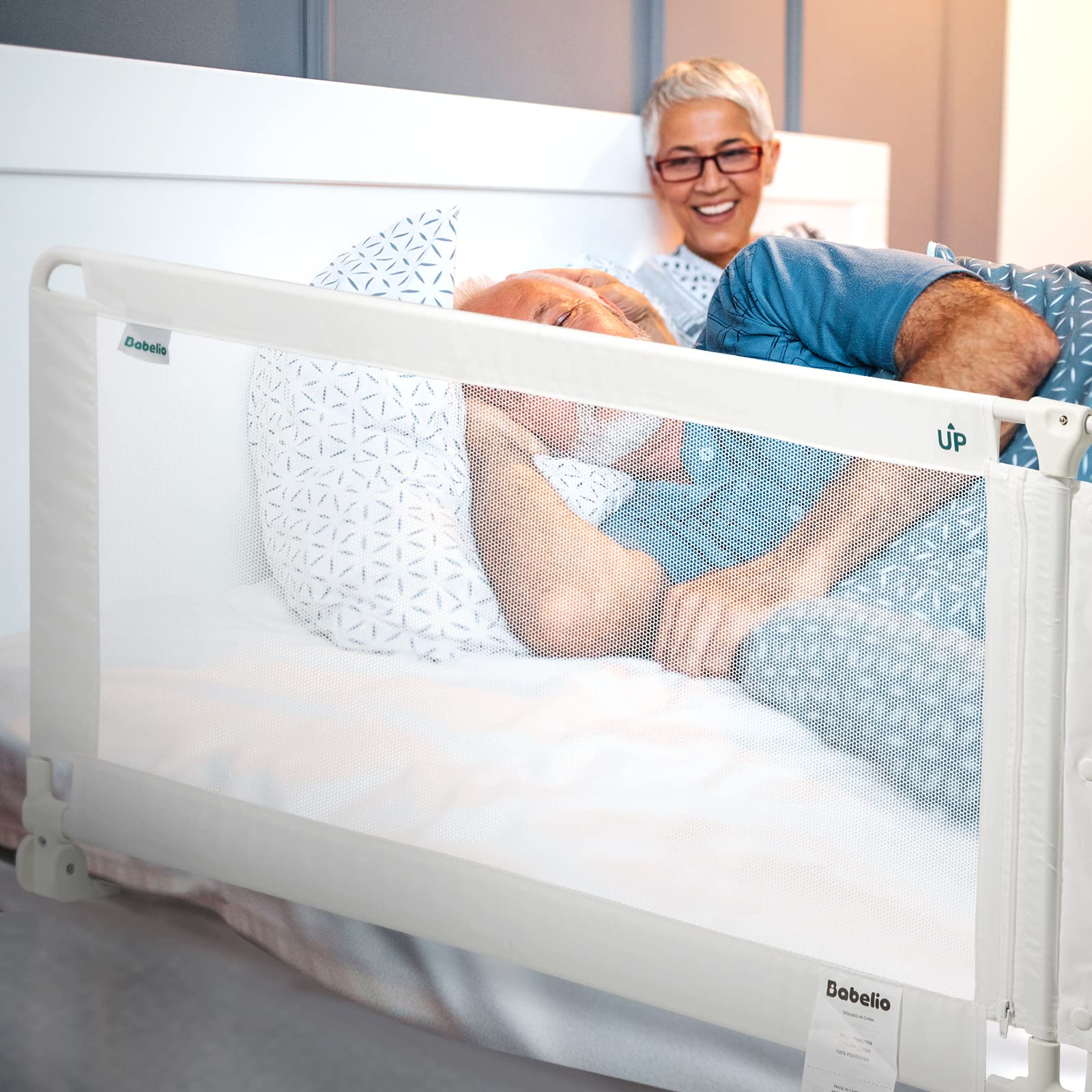 BABELIO Toddler Bed Rails, Guardian 39"-51" Extendable Guard for Toddlers, Kids & Elderly Adults, 22.5" Tall Baby Side Rails Crib Twin/Queen/Full/King Size, CPSIA Certified (Gray) - Image 9