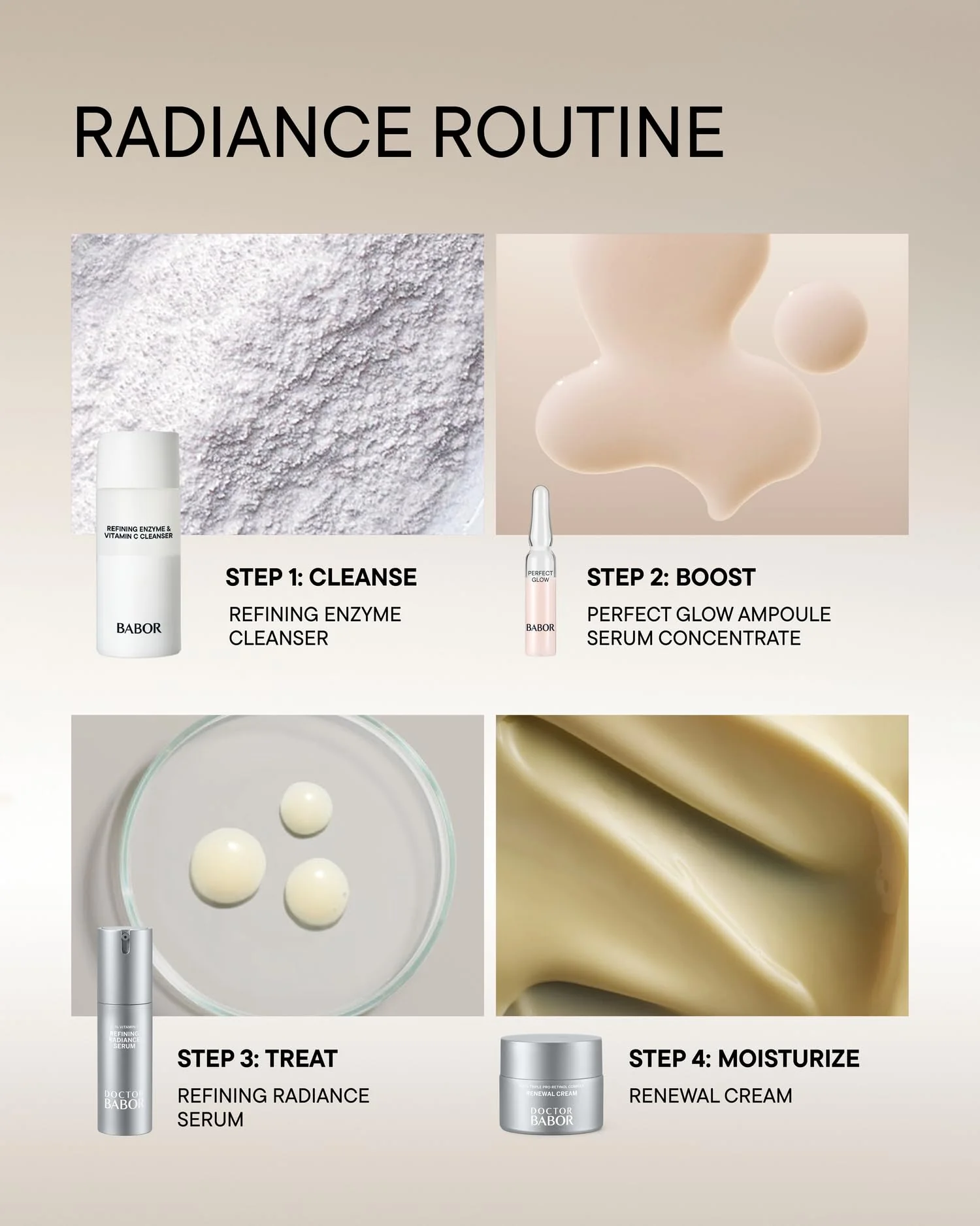 BABOR Enzyme & Vitamin C Powder Cleanser – Water-Activated Face Wash for Brightening & Exfoliation | Gentle Daily Polish for the Look of Refined Pores & Radiant-Looking Skin | Travel-Friendly - Image 2