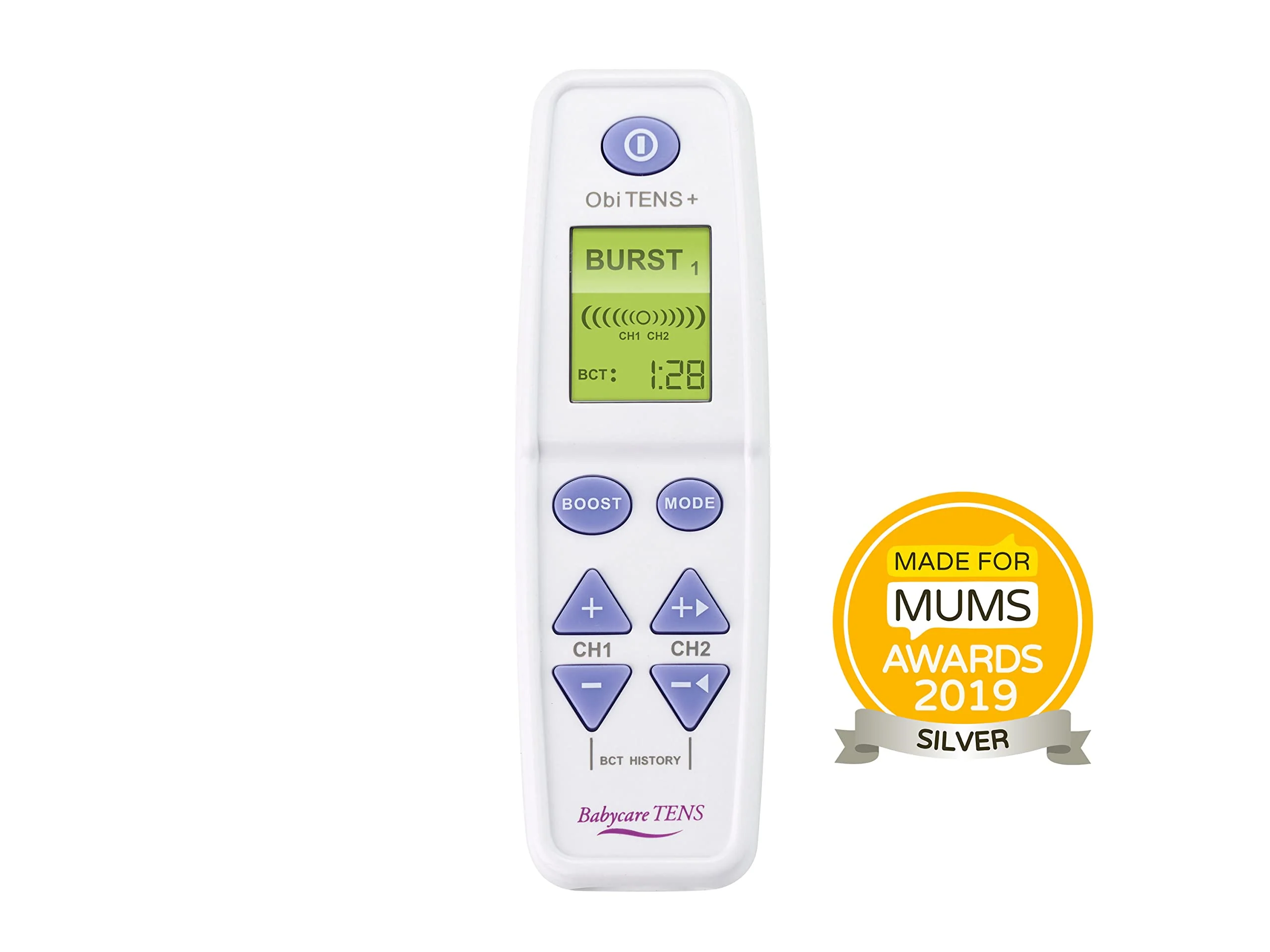 Babycare TENS OBI TENS Plus, Maternity TENS Machine for Pain Relief During Labour & Childbirth | 2 Programmes | Integrated Boost Button | Contraction Timer | 4 Large Pads - Image 5