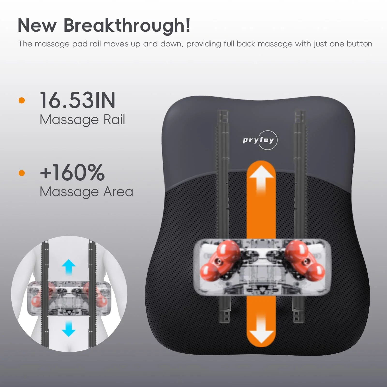 Back Massager, Rolling Up and Down Back Massager with Heat, Back Massage 4D Kneading for Pain Relief Deep Tissue, Ultrathin Shoulder Massager Gift for Women Men Parents Christmas - Image 8