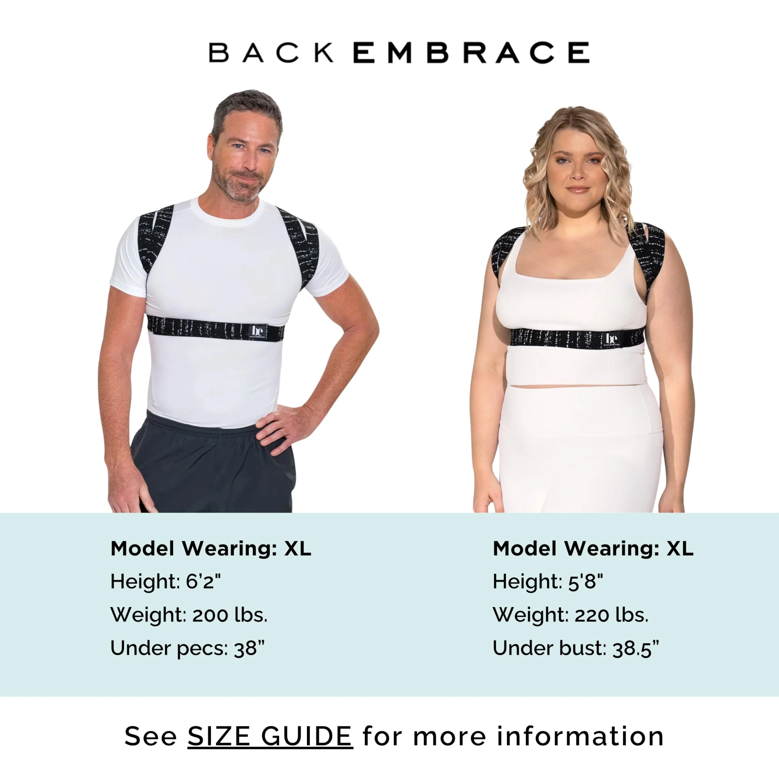 BackEmbrace Posture Corrector for Women and Men - Made in USA - Slim and Adjustable Shoulder Brace - Back Brace for Back Pain Relief - Sand Drizzle M/L - Image 5