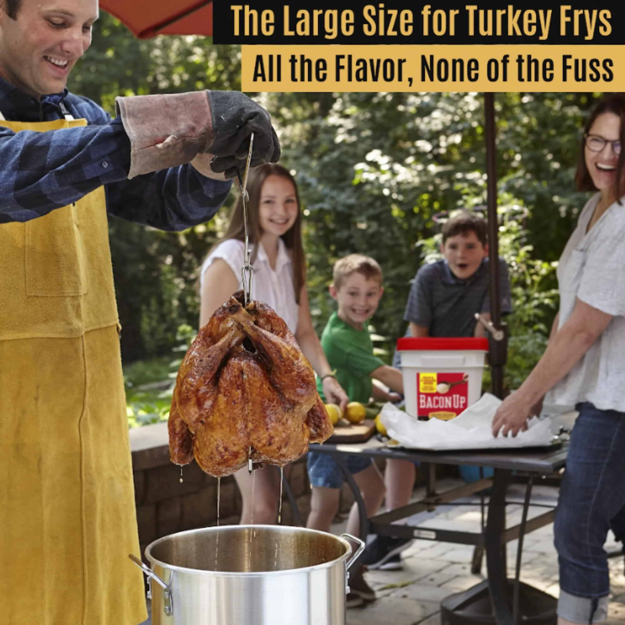 Bacon UpⓇ Bacon Grease for Cooking - 21.85lb Tub of Authentic Cooking Fat, Turkey Frying and Baking - Image 5