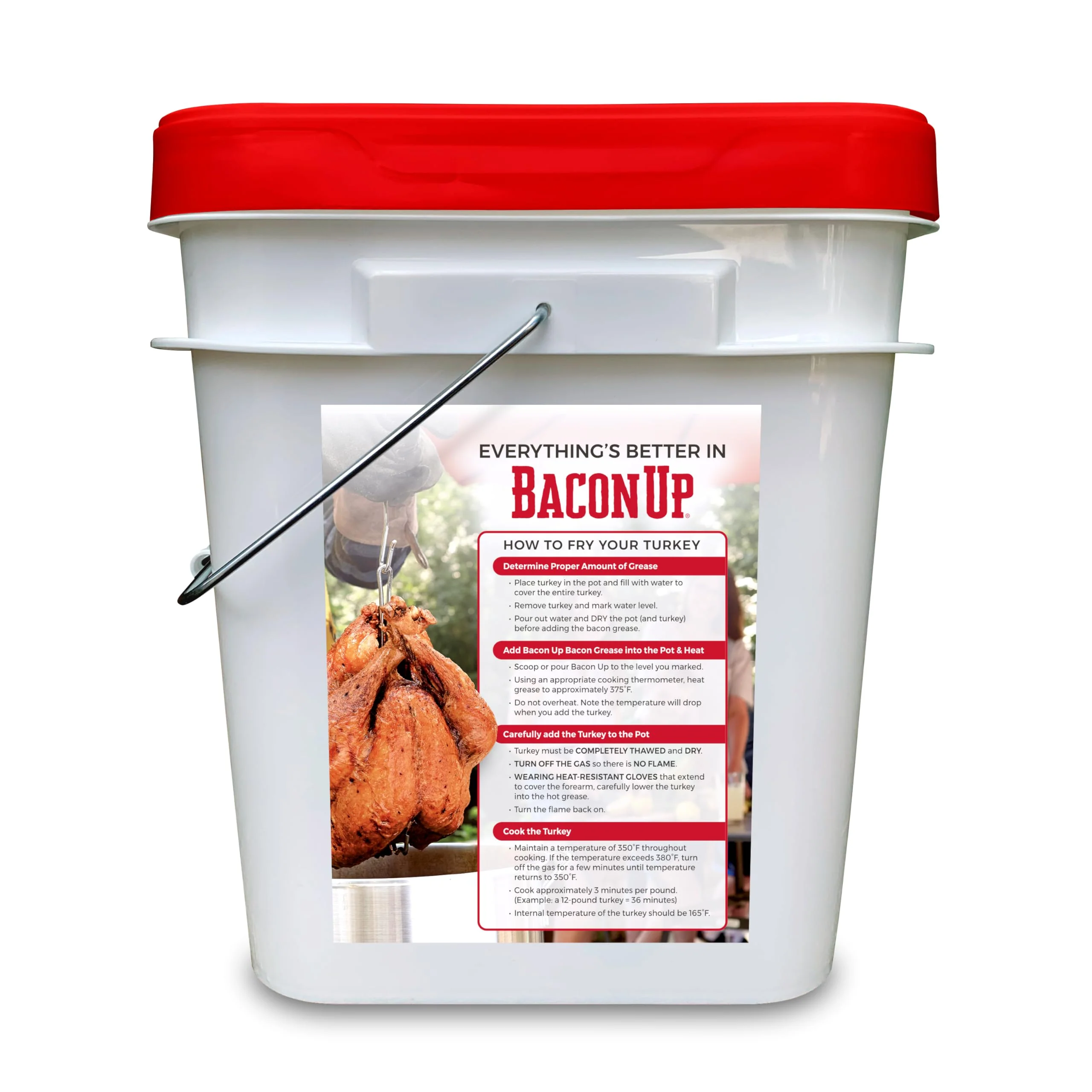 Bacon UpⓇ Bacon Grease for Cooking - 21.85lb Tub of Authentic Cooking Fat, Turkey Frying and Baking - Image 6