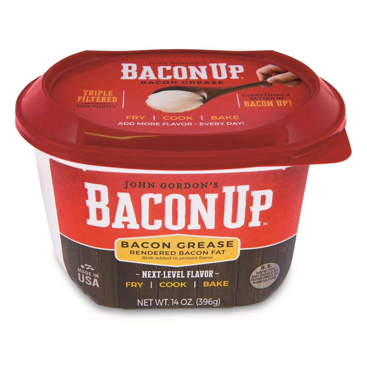 Bacon UpⓇ Bacon Grease for Cooking - 9lb Pail of Authentic Cooking Fat, Turkey Frying and Baking