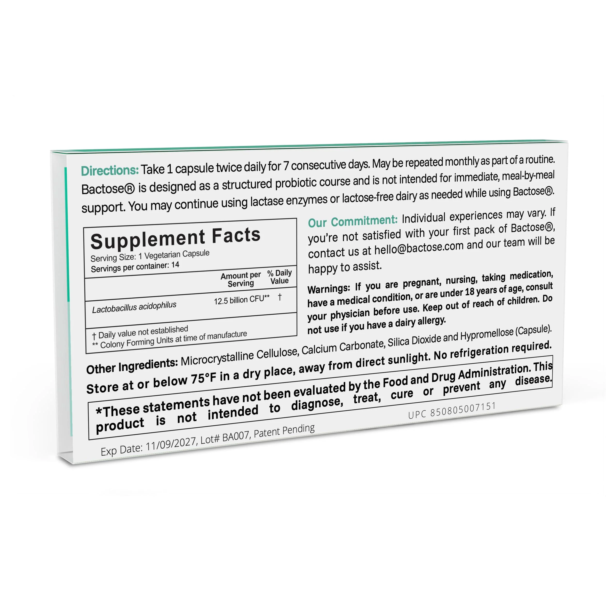 BACTOSE® 7-Day - Lactose Support Probiotics – Designed for Dairy Consumers – 14 Capsules (Repeat Monthly) - Image 4