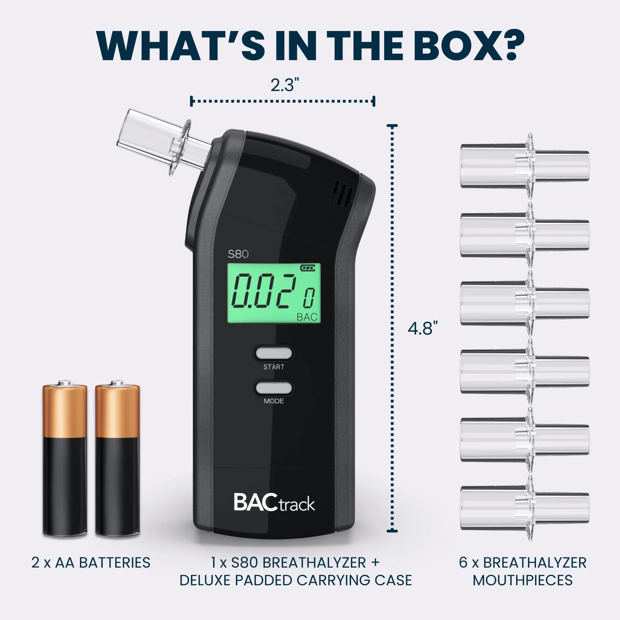 BACtrack S80 Breathalyser | Professional-Grade Accuracy | DOT & NHTSA Approved | FDA 510(k) Cleared | Portable Breath Alcohol Tester for Personal & Professional Use - Image 2