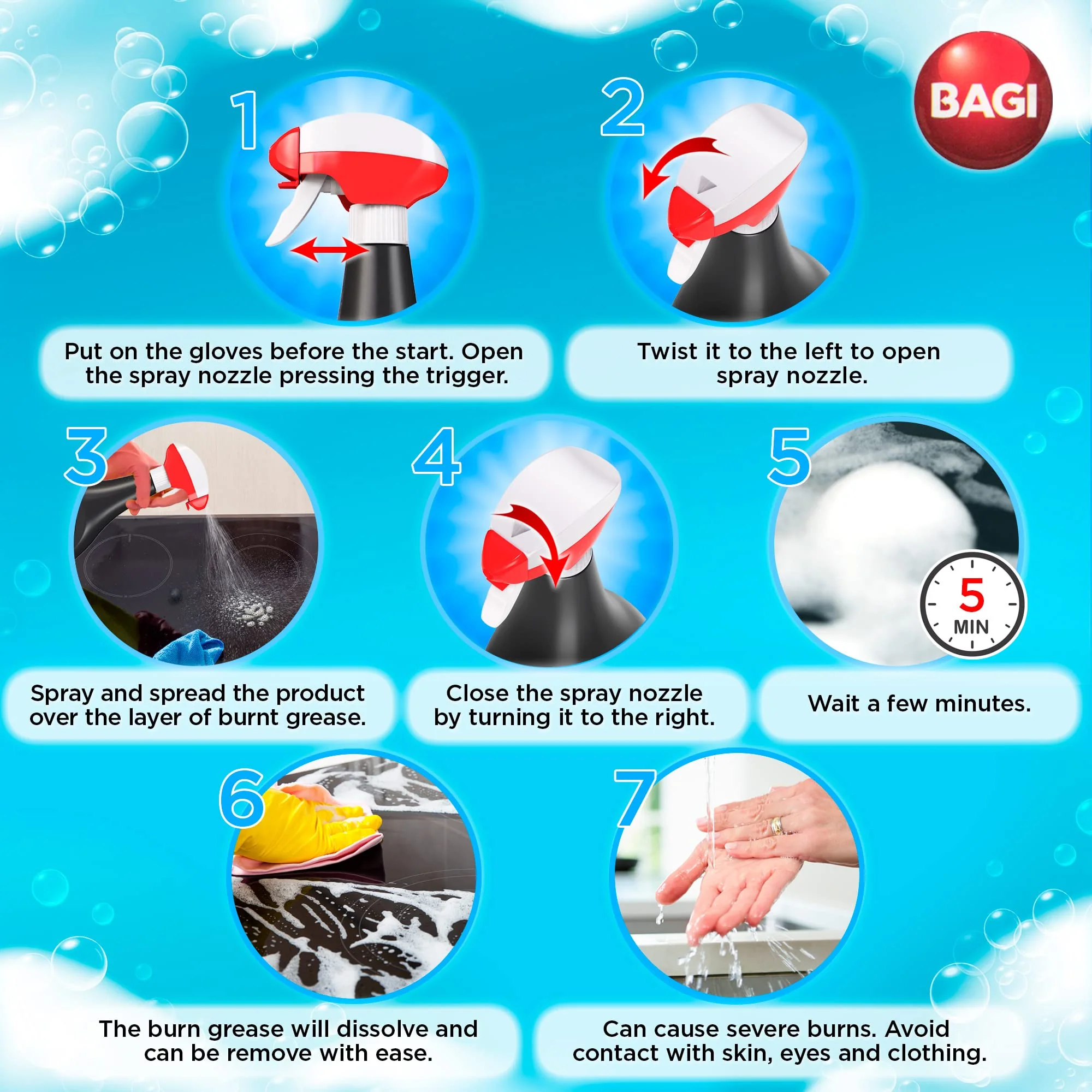 BAGI SHUMANIT - Cold Grease Remover. Spray for The immediate Removal of Stubborn and Burnt fats/Grease - Image 4