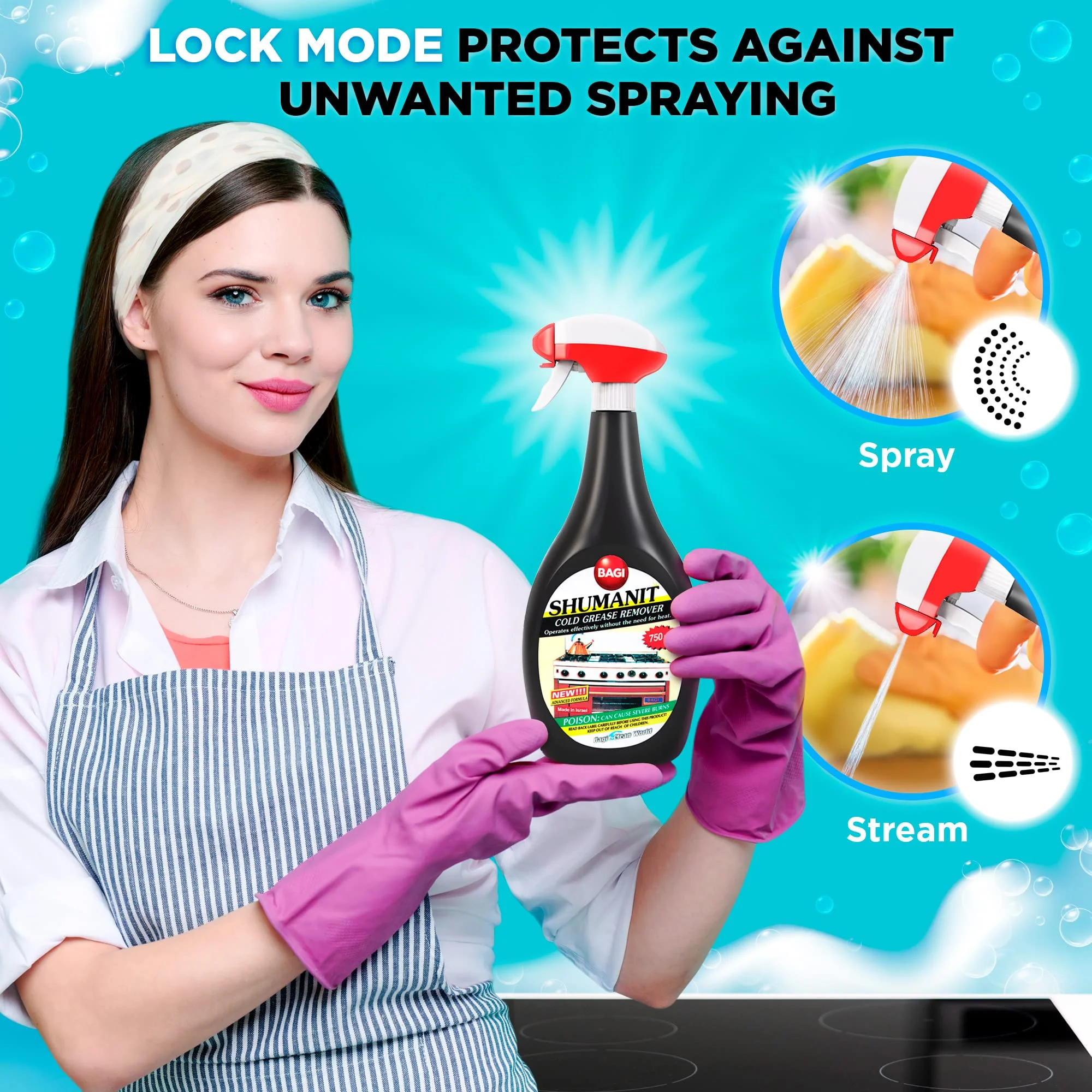 BAGI SHUMANIT - Cold Grease Remover. Spray for The immediate Removal of Stubborn and Burnt fats/Grease - Image 8