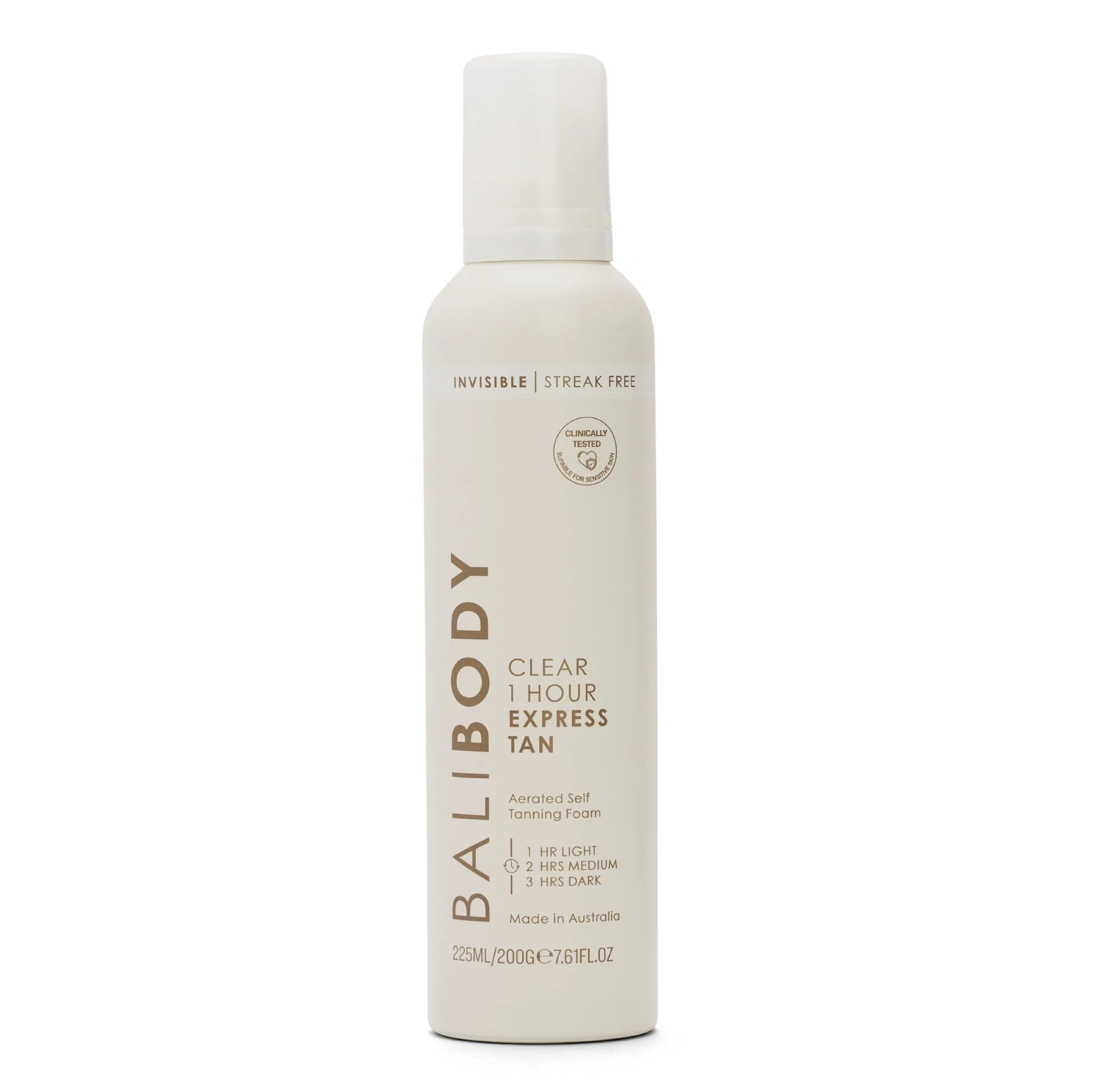 BALI BODY Clear 1 Hour Express Self Tanner – Fast-Acting, Weightless Self Tanner for Natural Bronze – No-Transfer, Hydrating Quick Tan Mousse for Smooth, Radiant Skin
