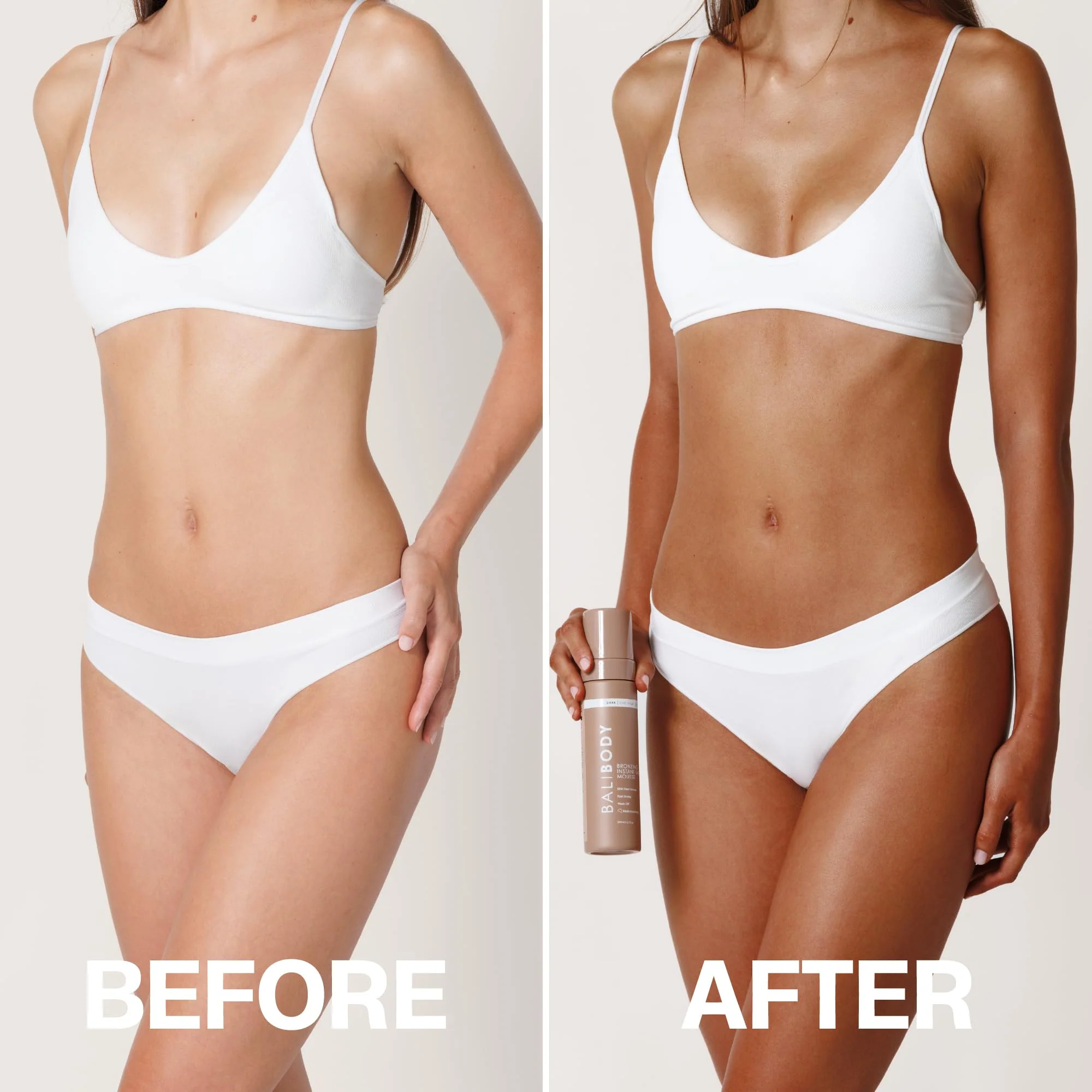 Bali Body Instant Tan Mousse | Wash-off instant bronzing mousse, streak-free with quick-dry finish | Chocolate-tinted body makeup for a natural glow | 200ml/6.7oz - Image 6