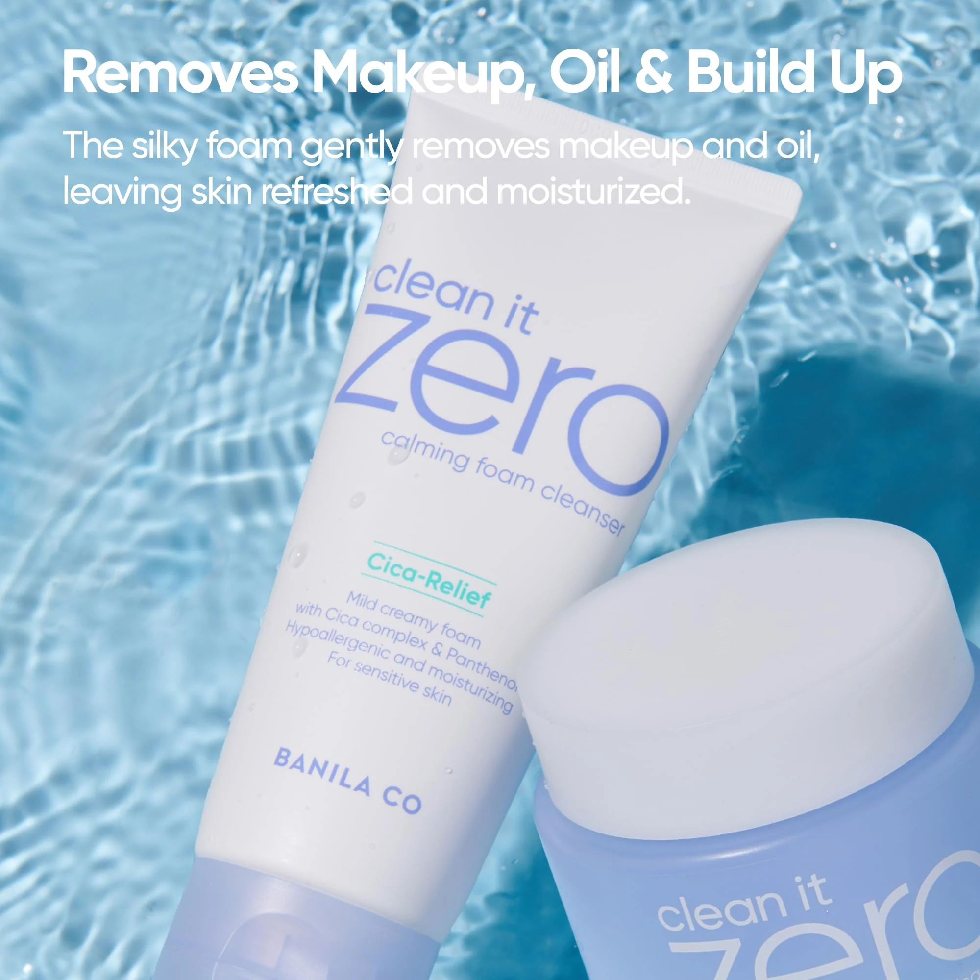 BANILA CO Clean It Zero Calming Foam Cleanser | Rich Lather Hydrating Cleansing With Soothing Finish | CICA Relief for Sensitive Skin | Vegan & Hypoallergenic (150ml / 5.07 fl.oz) - Image 3