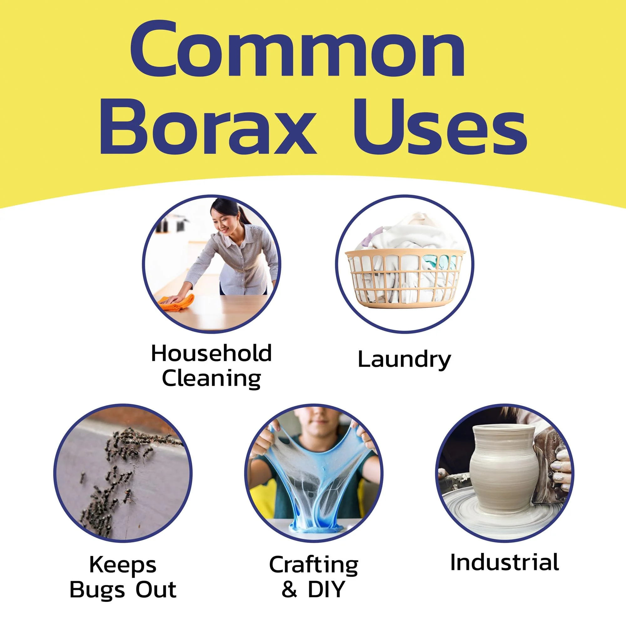 Banner Chemical Raw Borax (10 lbs) - 100% Pure, Unscented, Multi-Purpose Cleaner & Detergent Booster - Natural Household Cleaner and Stain Remover - Made in the USA - Image 9