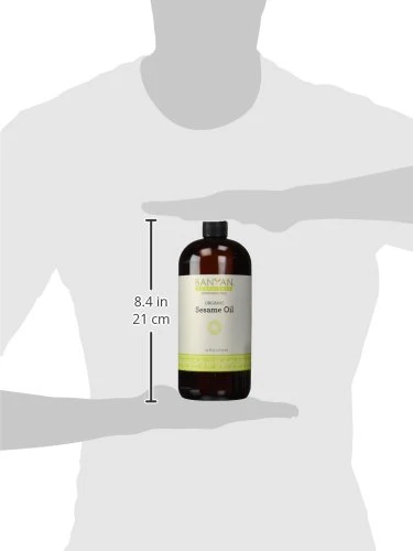 Banyan Botanicals Organic Unrefined Sesame Oil – Rich & Warming Ayurvedic Massage Oil for Body & Scalp – Traditional Abhyanga Oil for Deep Tissue Grounding & Recovery – 34 oz – USDA Organic - Image 3