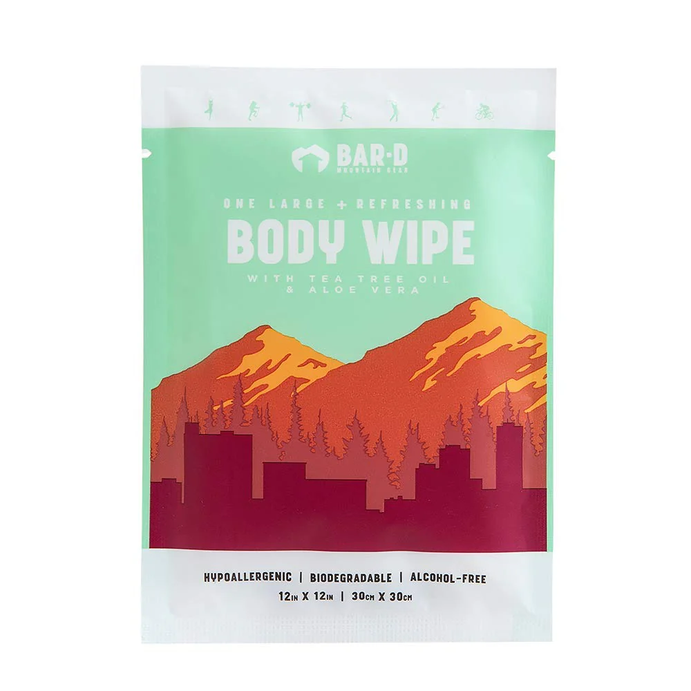 Bar-D Cleansing Face & Body Wipes for Women and Men - Individually Wrapped Biodegradable Shower Wipes with Tea Tree Oil & Aloe Vera (20 Count/Box) - Image 5